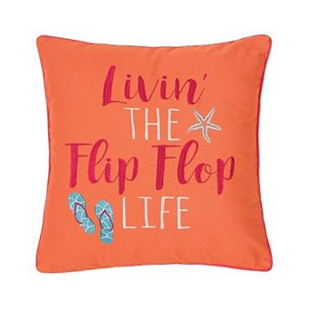 C&F Home "Lovin' The Flip Flop Life" Coastal Throw Pillow