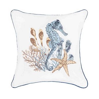 C&F Home Seahorse Sands Coastal Throw Pillow