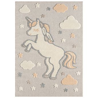 Town & Country Starlight Unicorn Dream Soft Plush Kids Area Rug