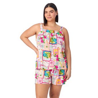 Plus Size Cuddl Duds® 2 pc Pajama Tank Top & Pajama Shorts Set