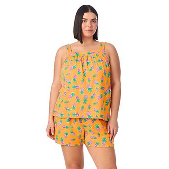 Plus Size Cuddl Duds® 2 pc Pajama Tank Top & Pajama Shorts Set