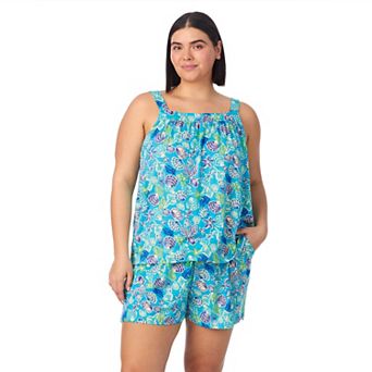 Plus Size Cuddl Duds® 2 pc Pajama Tank Top & Pajama Shorts Set
