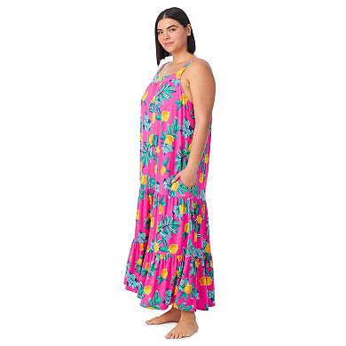 Plus Size Cuddl Duds® Tiered Maxi Nightgown