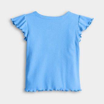 Toddler & Girls 4-12 Jumping Beans® Flutter Sleeve Rib T-Shirt