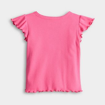 Toddler & Girls 4-12 Jumping Beans® Flutter Sleeve Rib T-Shirt