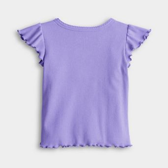 Toddler & Girls 4-12 Jumping Beans® Flutter Sleeve Rib T-Shirt