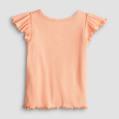 Toddler & Girls 4-12 Jumping Beans Sensory Adaptive Flutter Sleeve Rib Tee