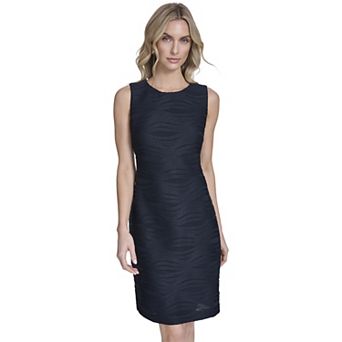 Women's Andrew Marc Sleeveless Textured Knit Sheath Dress