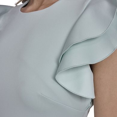 Women's Andrew Marc Double Ruffle Sleeve Sheath Dress