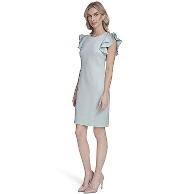 Women's Andrew Marc Double Ruffle Sleeve Sheath Dress