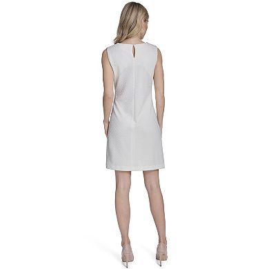 Women's Andrew Marc Sleeveless Textured Shift Mini Dress