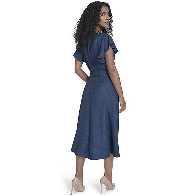 Women's Harper Rose Crossover Flutter Sleeve Midi Dress