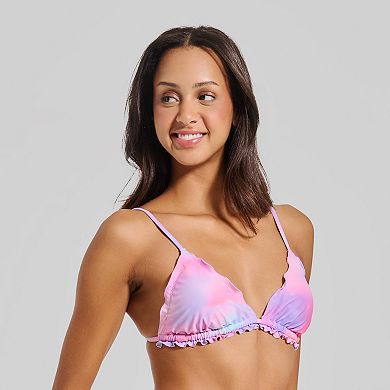 Juniors' Ninety-Nine° Merrow Edge Triangle Bikini Swim Top