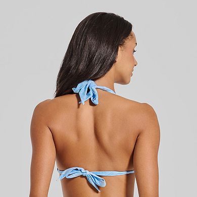 Juniors' Ninety-Nine° Knotted Triangle Bikini Swim Top