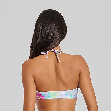 Juniors' Ninety-Nine° Reversible Halter Midkini Swim Top