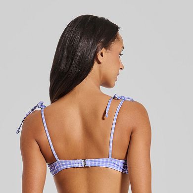 Juniors' Ninety-Nine° Twist Front Soft Cup Underwire Bikini Swim Top