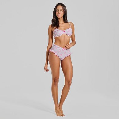 Juniors' Ninety-Nine Merrow Edge Underwire Swim Top