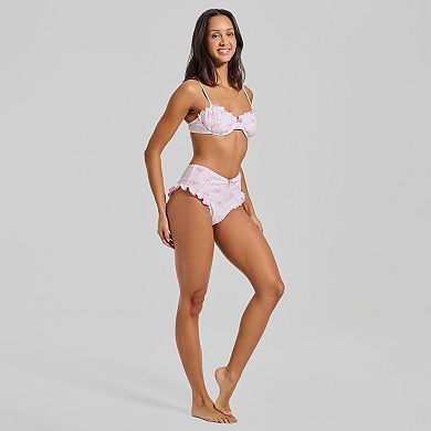 Juniors' Ninety-Nine Merrow Edge Underwire Swim Top