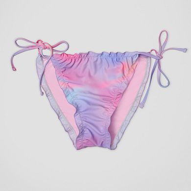 Juniors' Ninety-Nine° Merrow Edge Tie Side Swim Bottoms