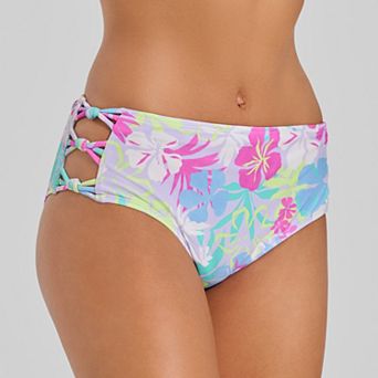Juniors' Ninety-Nine° Knot Strap Midrise Swim Bottoms