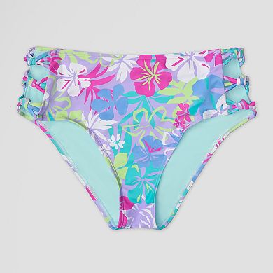 Juniors' Ninety-Nine° Knot Strap Midrise Swim Bottoms