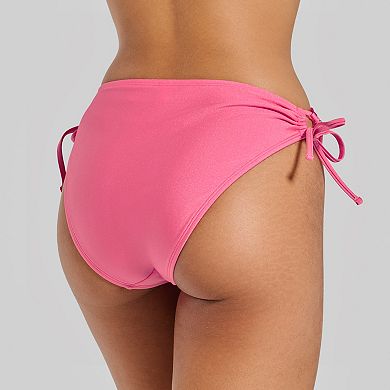 Juniors' Ninety-Nine° Side Tie Adjustable High Waist High Leg Swim Bottoms