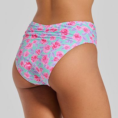 Juniors' Ninety-Nine High Leg High Waist Swim Bottoms
