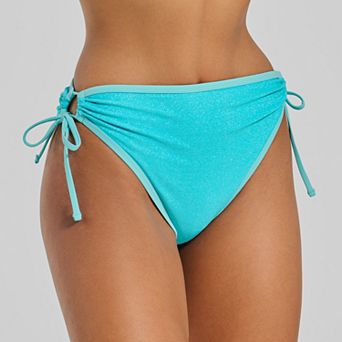 Juniors' Ninety-Nine° Side Tie Adjustable High Waist Swim Bottoms