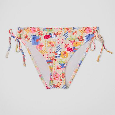 Juniors' Ninety-Nine° Side Tie Adjustable Cheeky Hipster Swim Bottoms