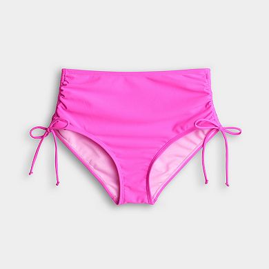 Juniors' SO® Cinched High Waist Swim Bottoms