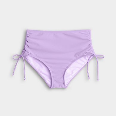 Juniors' SO® Cinched High Waist Swim Bottoms