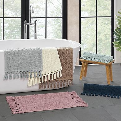 French Connection Nellore Fringe Cotton Bath Rug