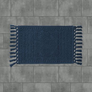 French Connection Nellore Fringe Cotton Bath Rug