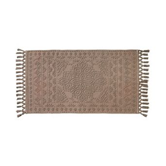 French Connection Nellore Fringe Cotton Bath Rug
