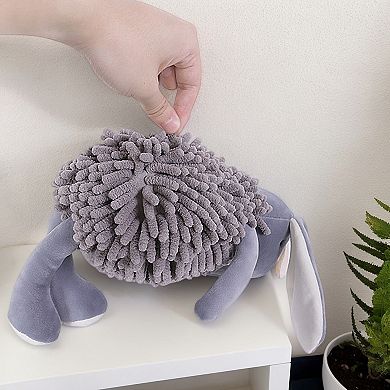 Chenille Hand Towels 1 Pc, Cute Cartoon Rabbit Shape Fuzzy Soft Absorbent Ball Hand Towel 6"x14"