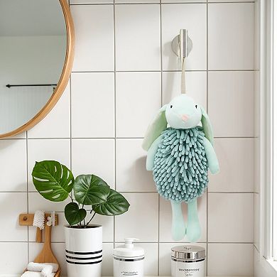 Chenille Hand Towels 1 Pc, Cute Cartoon Rabbit Shape Fuzzy Soft Absorbent Ball Hand Towel 6"x14"
