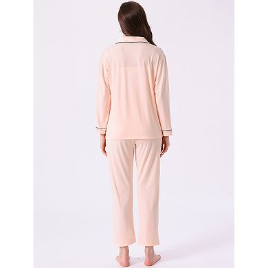 Women's Nursing Postpartum Sleepwear Breastfeeding Button Down Loungewear Maternity Pajama Sets