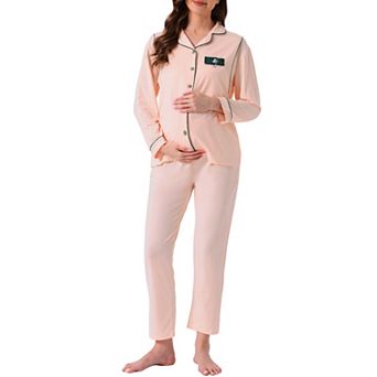 Women's Nursing Postpartum Sleepwear Breastfeeding Button Down Loungewear Maternity Pajama Sets