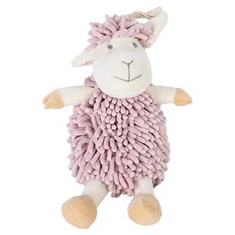 Cute Sheep Chenille Decorative Hand Towels 1 pc Cartoon Animal Hanging Fuzzy Ball Hand Towel 9"x13"