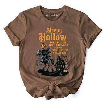 Headless Horseman Sleepy Hollow Halloween T-Shirt, Dead and Breakfast Retro Tee