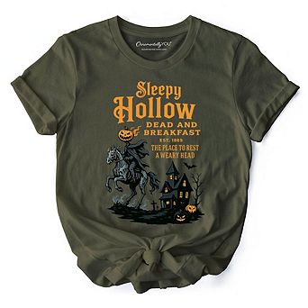 Headless Horseman Sleepy Hollow Halloween T-Shirt, Dead and Breakfast Retro Tee