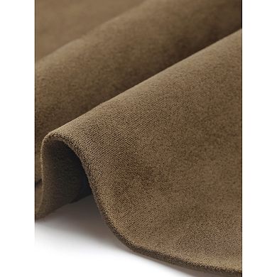 Women's Faux Suede Collared Vintage Long Sleeve Button Down Crop Jacket