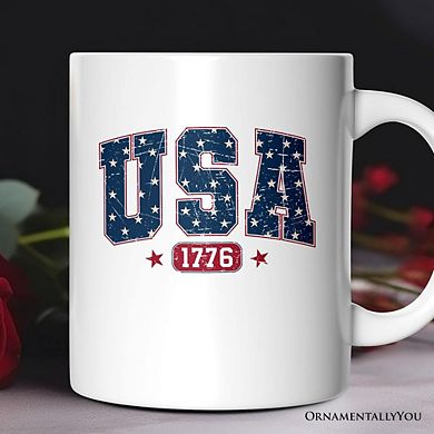 1776 Stars Mug, Bold Patriotic Gift