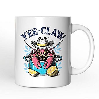 Crawfish Yee-Claw Western Cowboy Mug, Summer Boil Season Gift for Fish