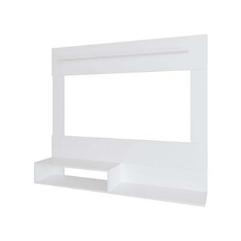 Irmo Wall-Mounted Entertainment Center with Shelves, White