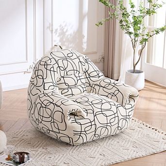 Unikome Modern Jacquard Compressed Accent Chair Space-Saving Design