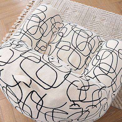 Unikome Modern Jacquard Compressed Accent Chair Space-Saving Design