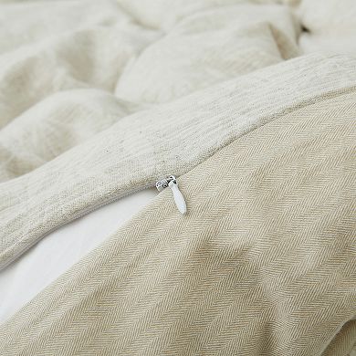 Unikome Linen-Cotton Blend Duvet Cover Set - Soft, Breathable & Textured Bedding Set