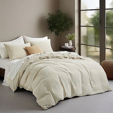 Unikome Linen-Cotton Blend Duvet Cover Set - Soft, Breathable & Textured Bedding Set