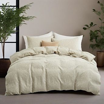 Unikome Linen-Cotton Blend Duvet Cover Set - Soft, Breathable & Textured Bedding Set